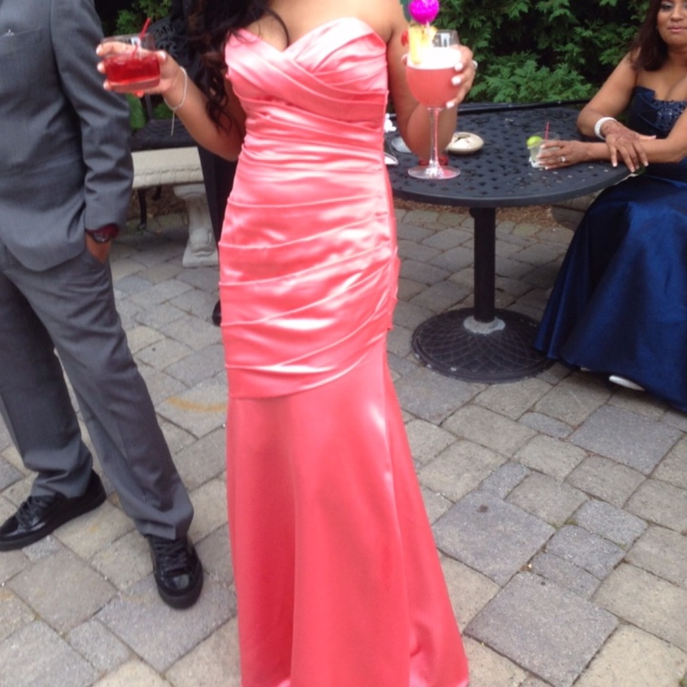 Tube Top Mermaid Like Style Coral Gown